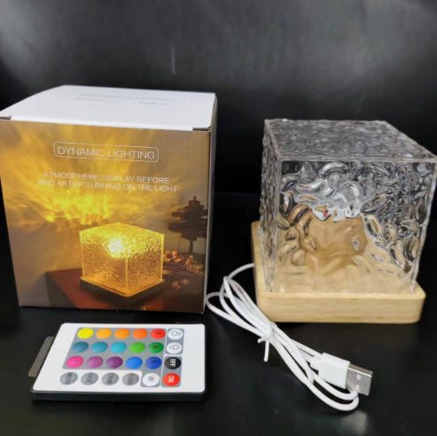 Dynamic Light and Shadow Ambient Rotating Water Wave Lamp