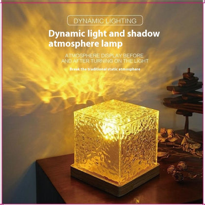Dynamic Light and Shadow Ambient Rotating Water Wave Lamp