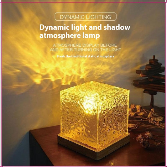 Dynamic Light and Shadow Ambient Rotating Water Wave Lamp